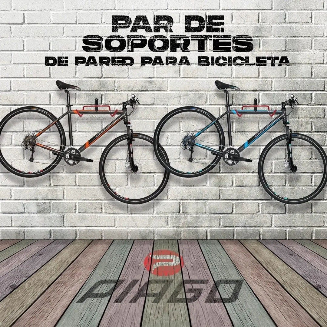 Par Ganchos Bicicleta Soporte De Pared Para Bici Abatible Color Rojo