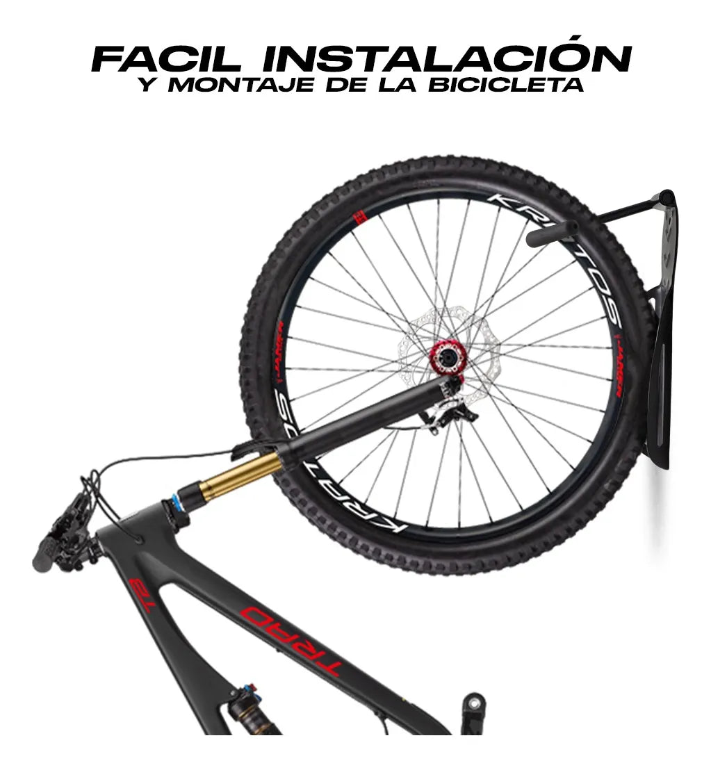 Soporte De Gancho Para Colgar Bicicleta A La Pared Color Negro