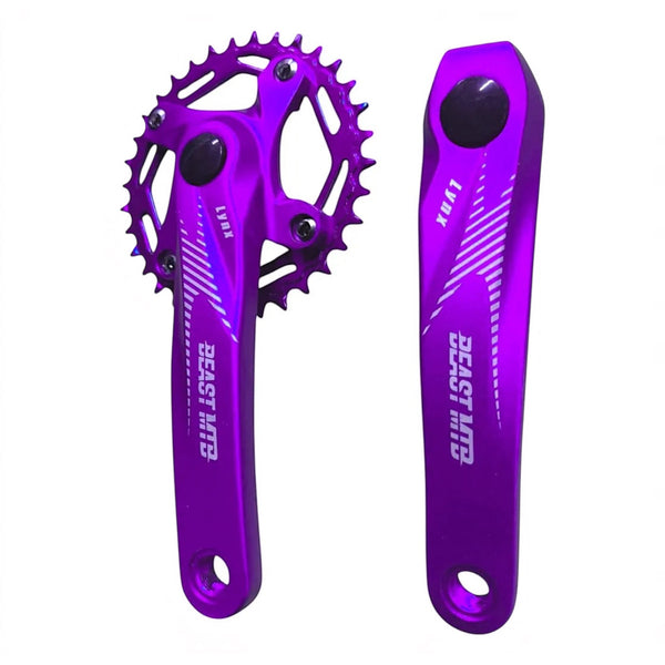 Monoplato Multiplicación Aluminio Colores Beast 34 Dientes Morado