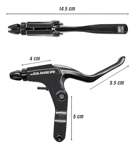 Palanca De Freno Aluminio Jamer Negro Bicicleta Mtb