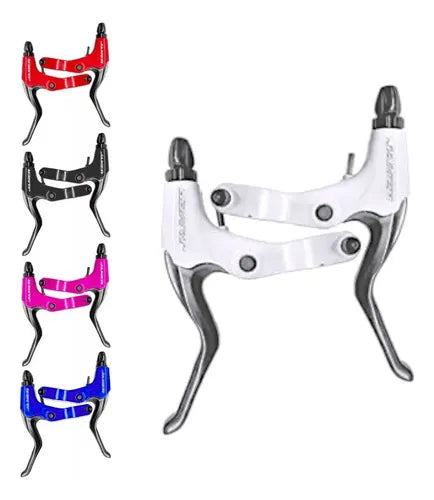 Palanca De Freno Aluminio Jamer Blanco Bicicleta Mtb