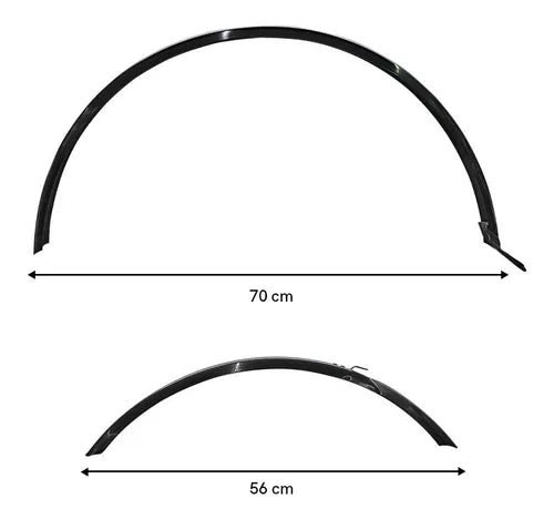 Guardabarros / Salpicadera De Acero Retro Vintage Color Negro