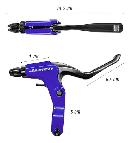 Palanca De Freno Aluminio Jamer Azul Bicicleta Mtb