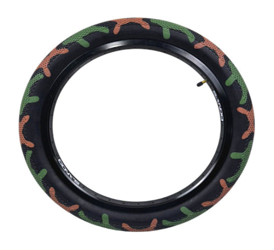 Llanta Rodado 20x2.40 Camuflaje Everbest Verde Cafe