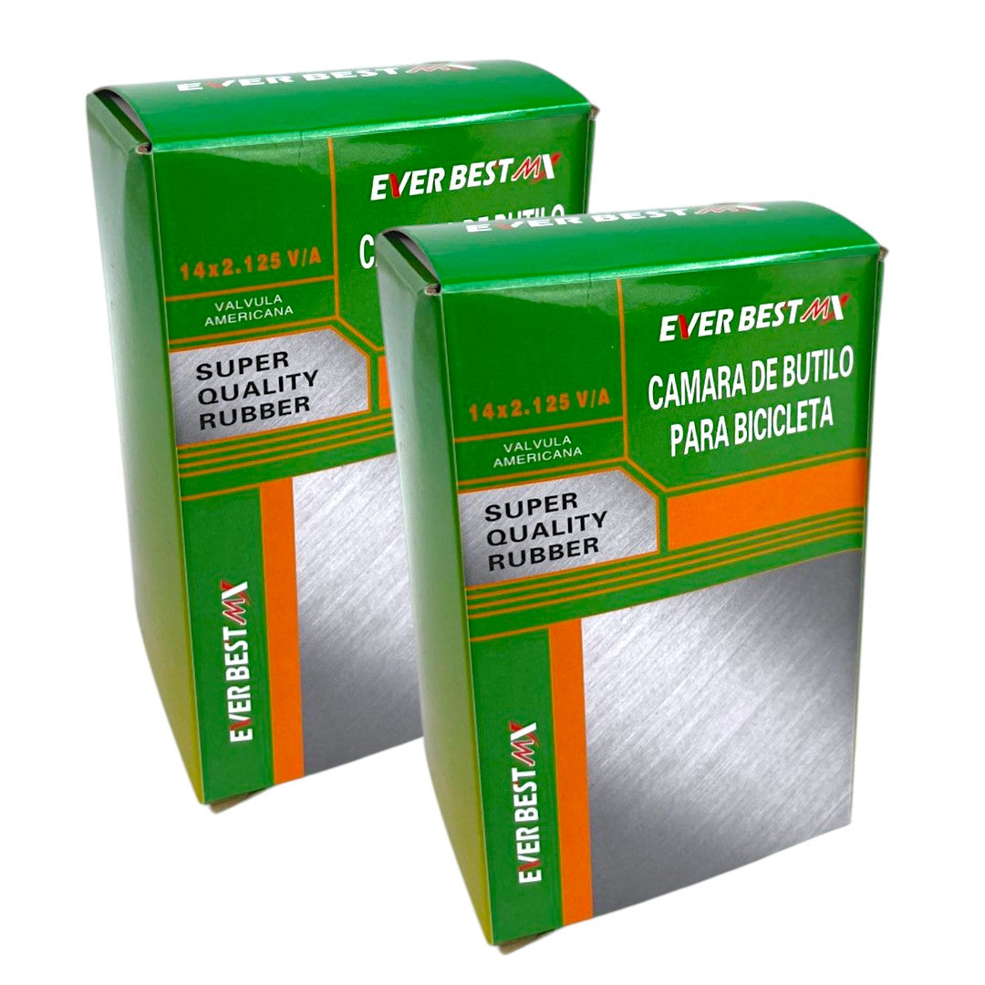 Par De Cámara Rodado 14 X 2.125 Butyl Schrader