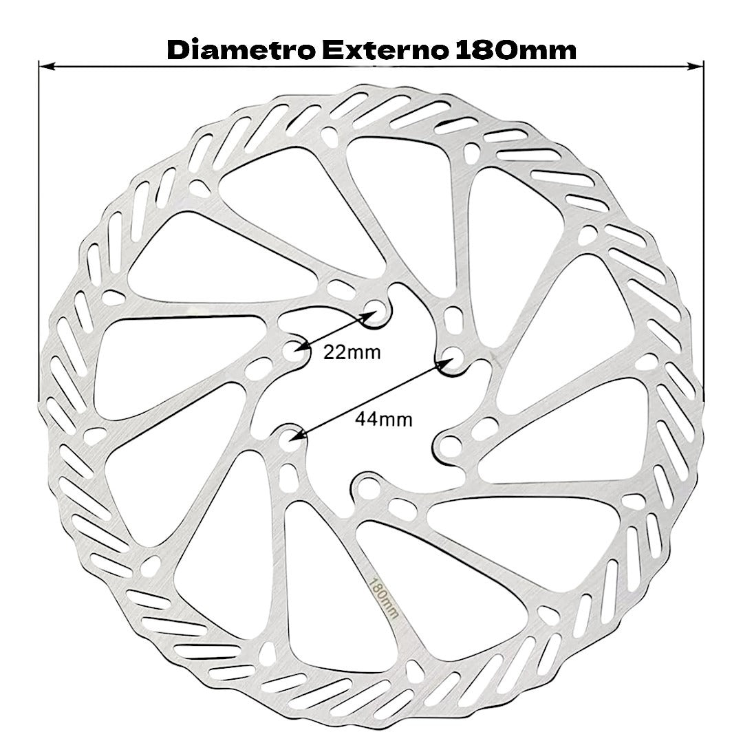 Disco De Freno Jamer 180mm Hecho De Acero Con 6 Tornillos