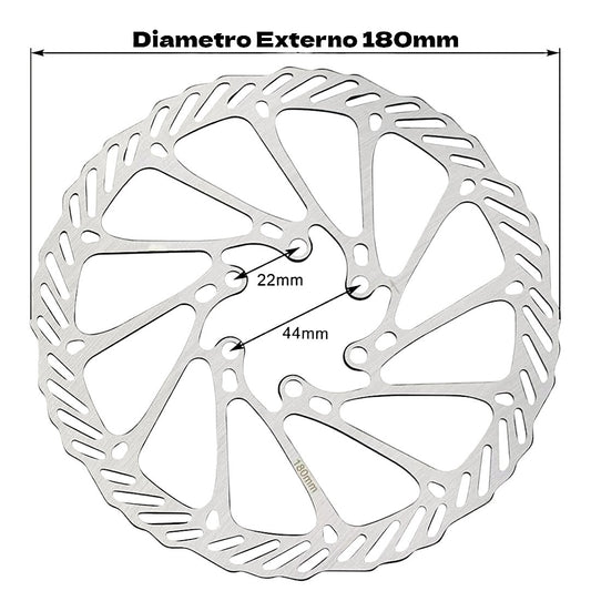 Disco De Freno Jamer 180mm Hecho De Acero Con 6 Tornillos