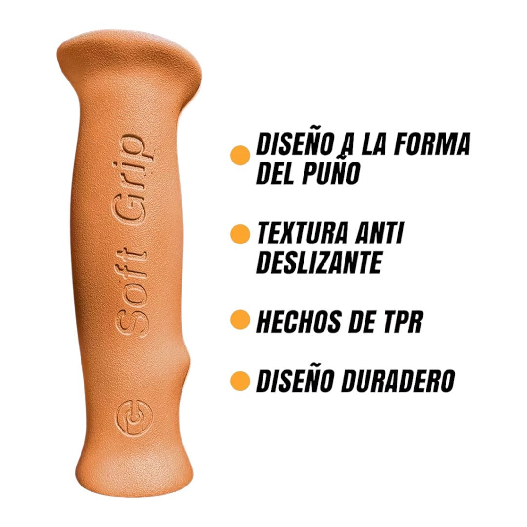 Puño Bicicleta Vintage Ergonomicos Soft Grip 125 Color Cafe
