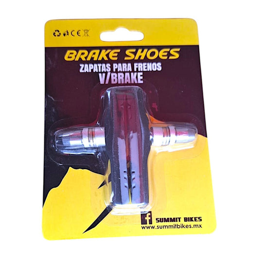 Zapatas De 72mm Para Freno Cangrejo/v-brake Summit Color Negro/Blanco