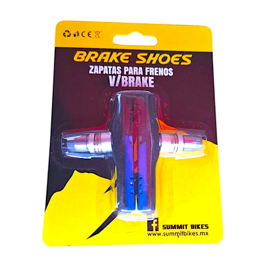 Zapatas De 72mm Para Freno Cangrejo/v-brake Summit Color Negro/Azul