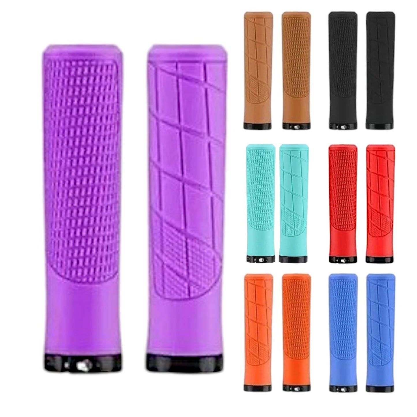 Puños Bicicleta Comfort Mtb/enduro/urbano Ergonomico Lock-on Morado