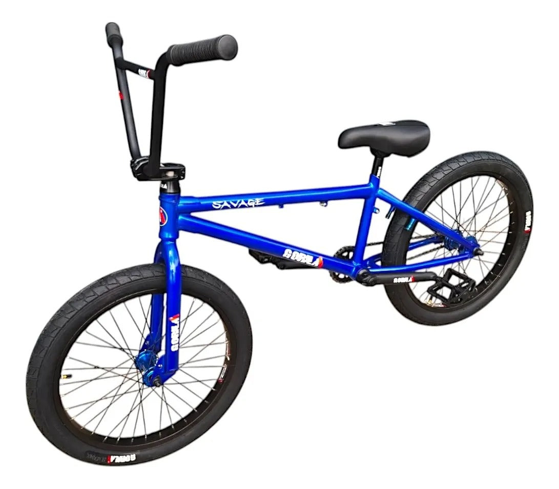 Bicicleta Gorila Bmx Savage Rodado 20 Azul Centro Mid Trucos