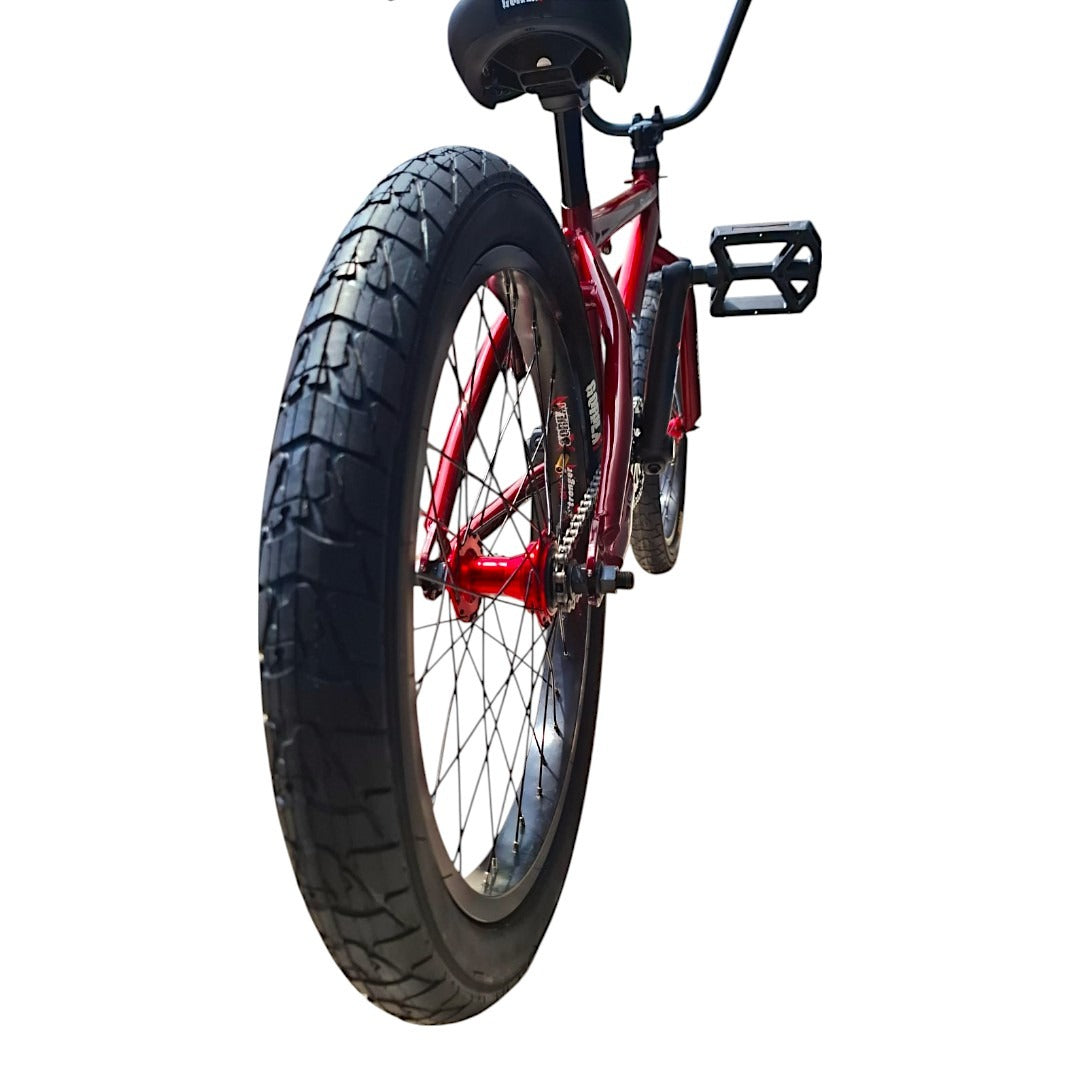 Bicicleta Gorila Bmx Savage Rodado 20 Roja Centro Mid Trucos