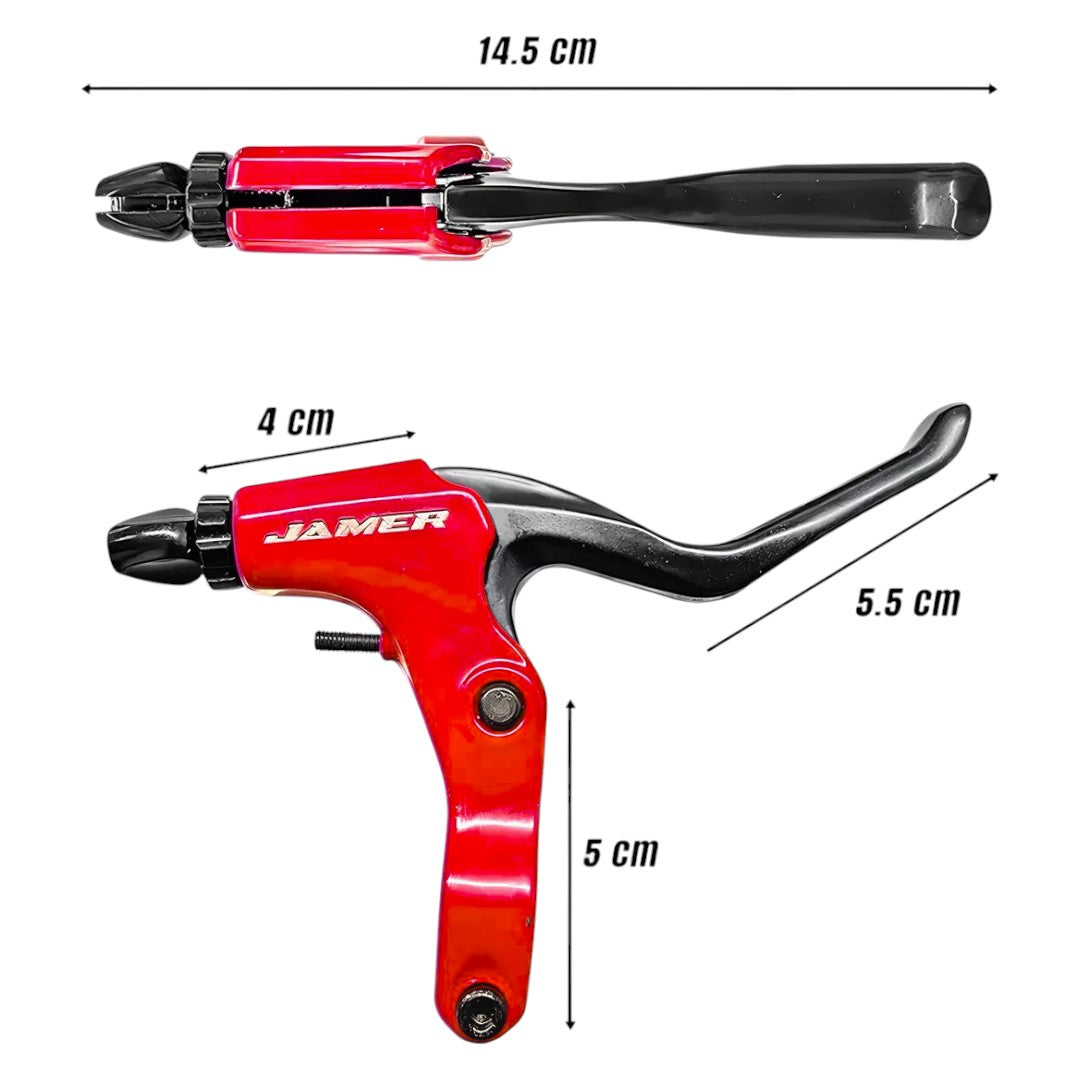 Palanca De Freno Aluminio Jamer Roja Para Bicicleta Mtb
