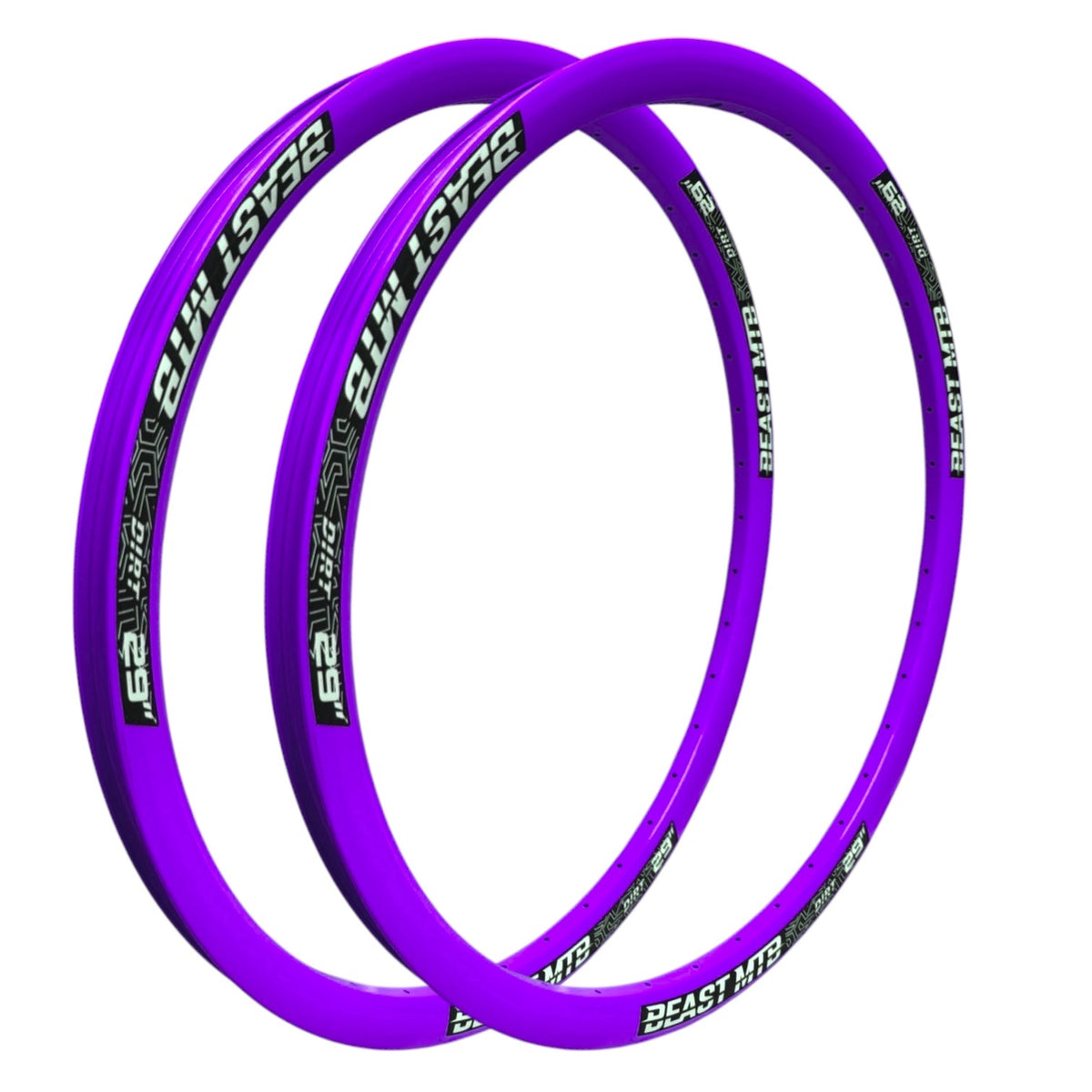 PAR DE ARO R29 DE ALUMINIO DOBLE CAPA 36h MORADO