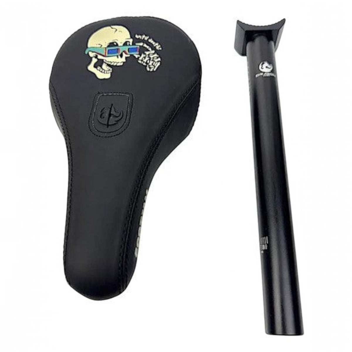ASIENTO PIVOTAL COOL SKULL NEGRO POSTE PIVOTAL 25.4X250MM ALUMINIO NEGRO DRAGON BIKE