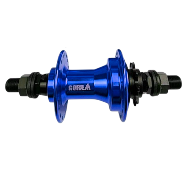 MAZA TRASERA BMX ALUMINIO 36H "GORILA" EJE 14MM 9D AZUL