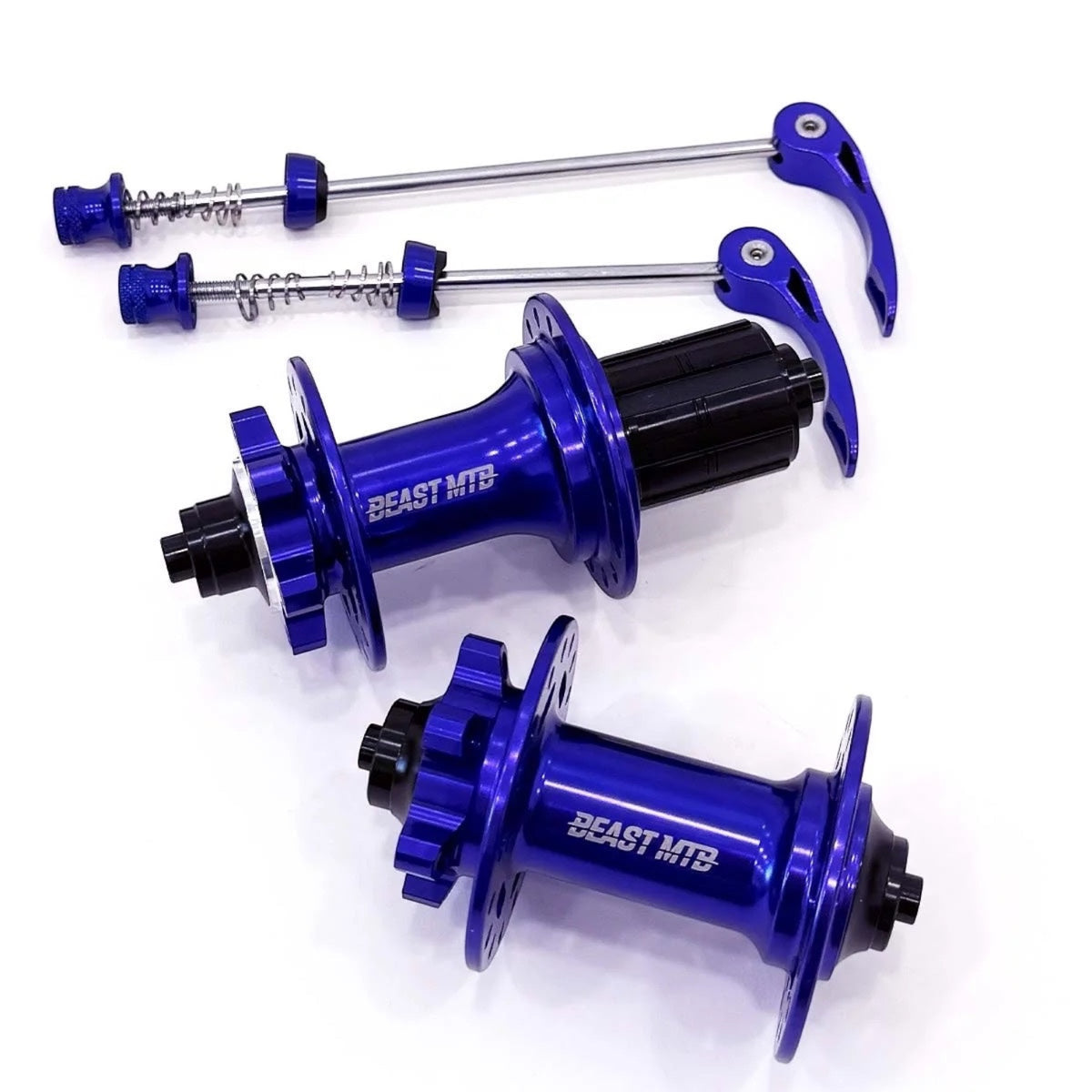 JUEGO DE MAZAS PARA CASSETTE FRENO DE DISCO BEAST MTB LYNX SELLADAS 7 A 12 PASOS 6T 36H AZUL