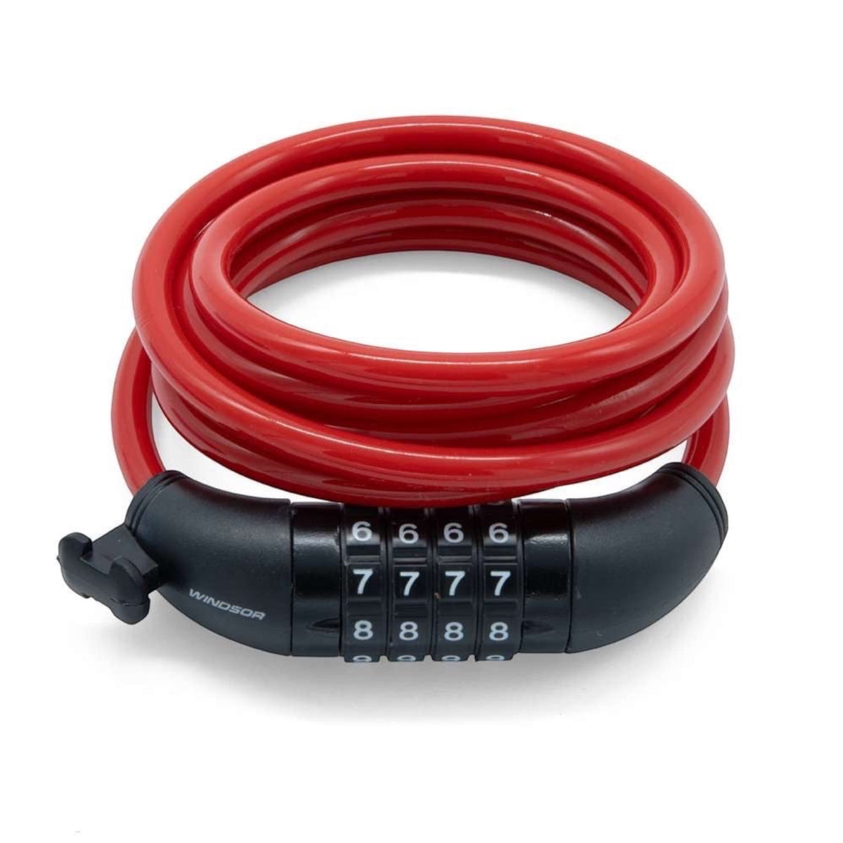 CANDADO DE SEGURIDAD PARA BICICLETA CON COMBINACIÓN ROJO