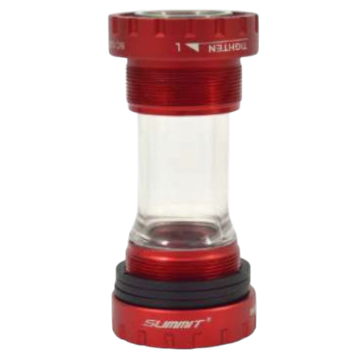 TAZAS DE CENTRO DE ALUMINIO C/CENTRO TRANSP DE POLICARBONATO 68-73MM P/EJE DE 24MM ROJO