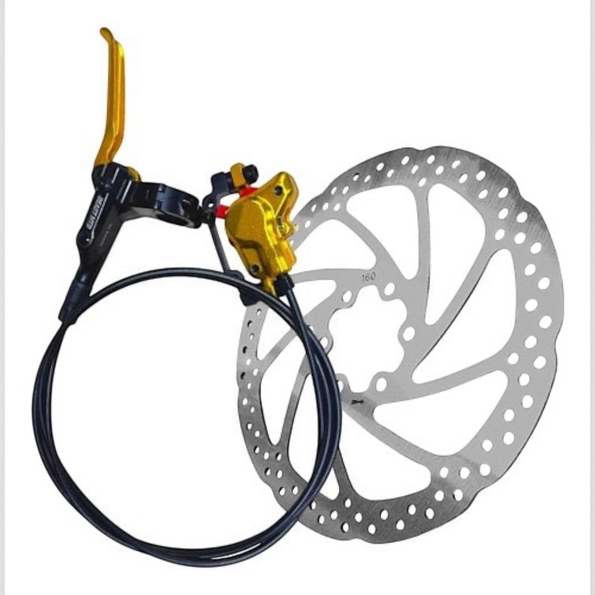 FRENO DISCO HIDRAULICO BEAST DELANTERO Y TRASERO DE COLORES DORADO