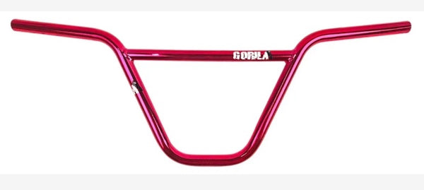 MANUBRIO BMX HI/TEN "GORILA" REFORZADO 9.5 ALTO, ROJO METALICO
