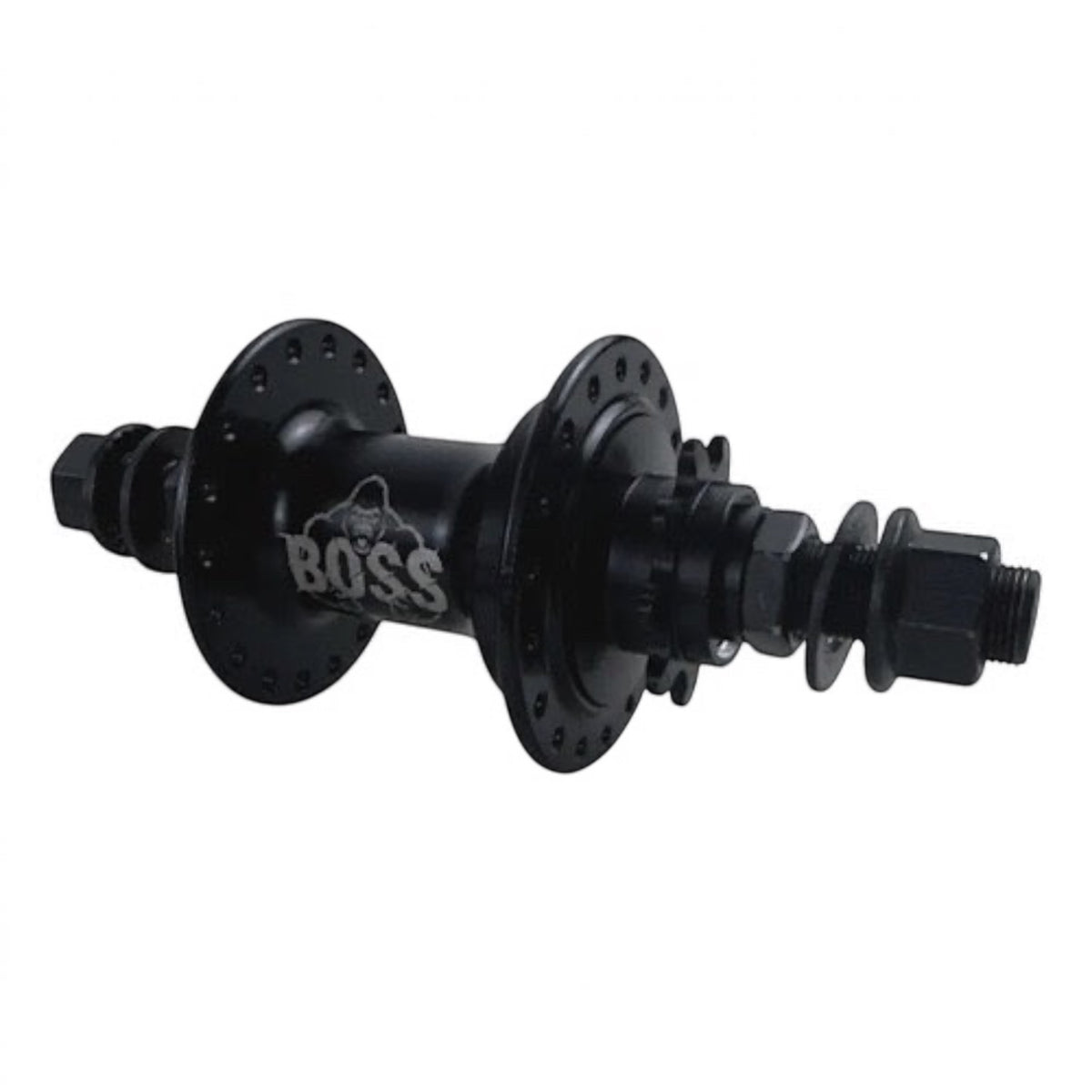 MAZA TRASERA BMX ALUMINIO 36H "GORILA" MODELO BOSS EJE 14MM 9 DIENTES NEGRA