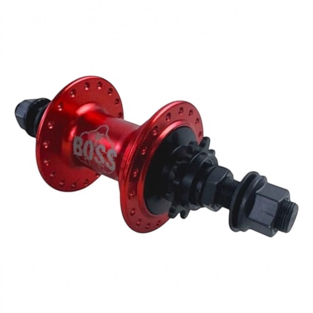 MAZA TRASERA BMX ALUMINIO 36H "GORILA" MODELO BOSS EJE 14MM 9 DIENTES ROJA