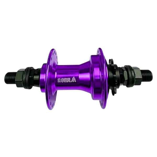 MAZA TRASERA BMX ALUMINIO 36H "GORILA" EJE 14MM 9D MORADO