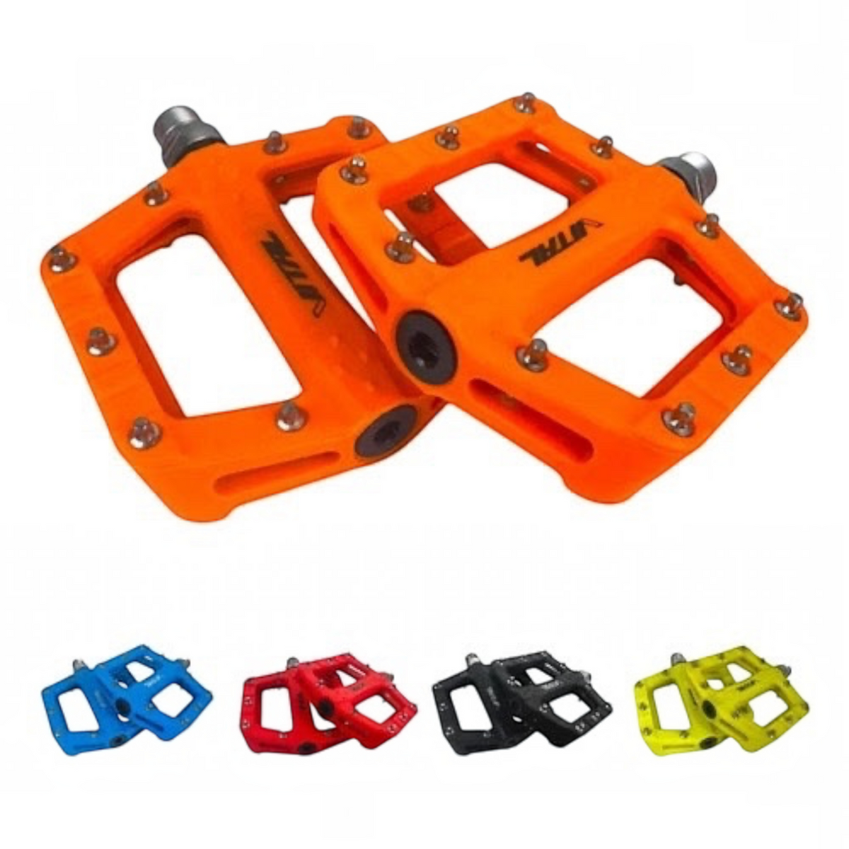 PEDALES 9/16 NYLON PIN MET VITAL NARANJA