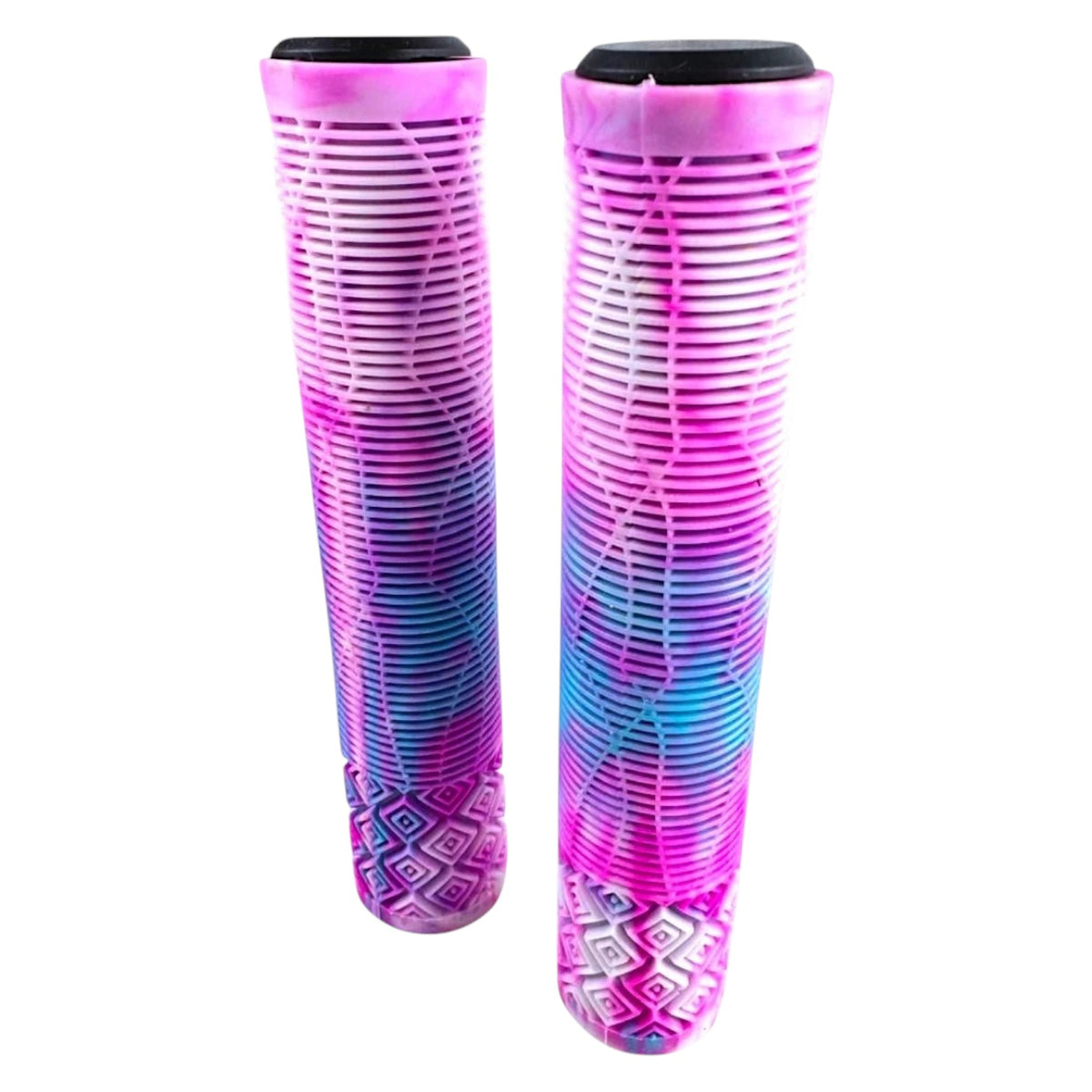 Puños Bike Element Para Bicicleta Goma Con Tapon ROSA/BLANCO