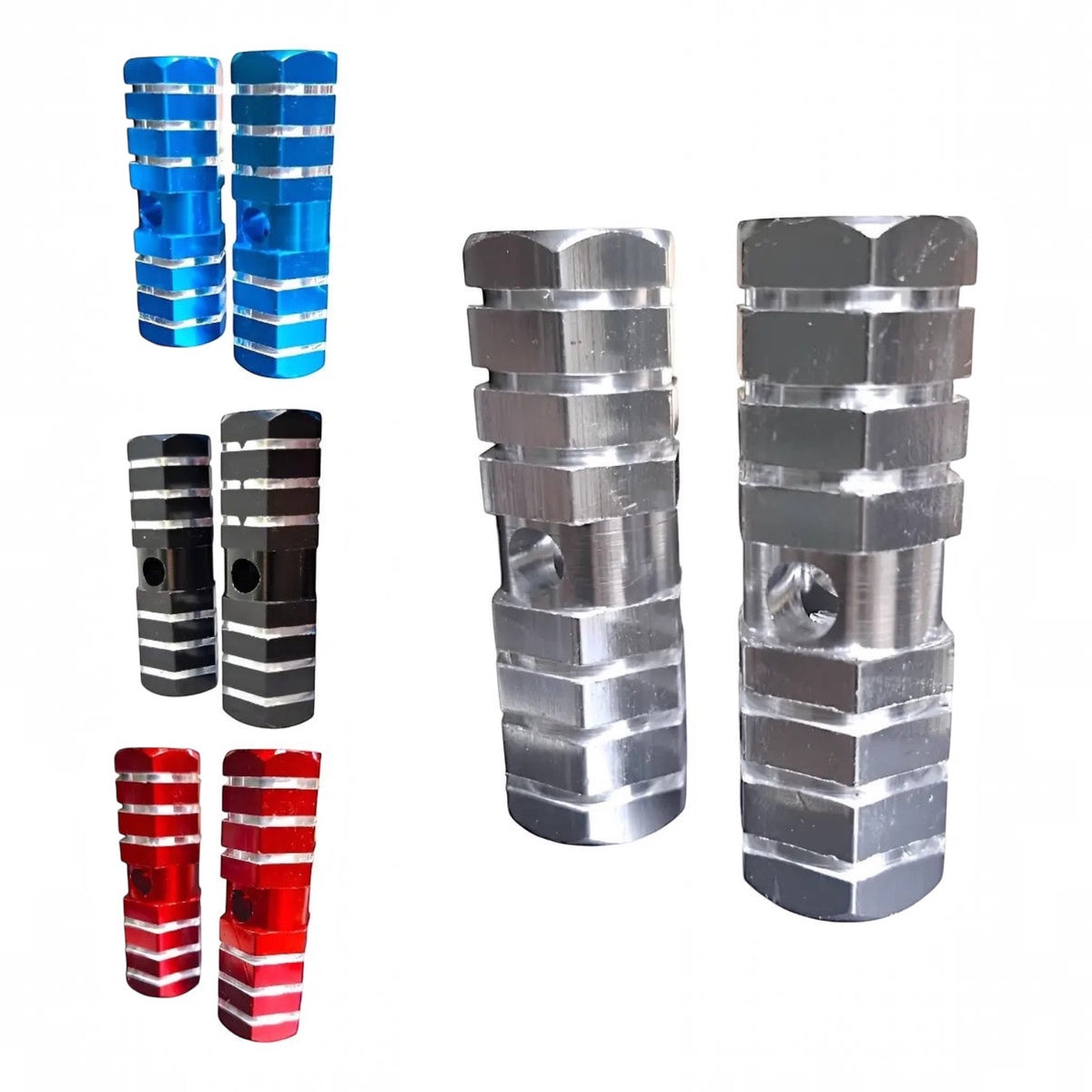 DIABLO ALUMINIO DOBLE ROSCA ⅜ 25 X 70 mm HEXAGONAL PLATA