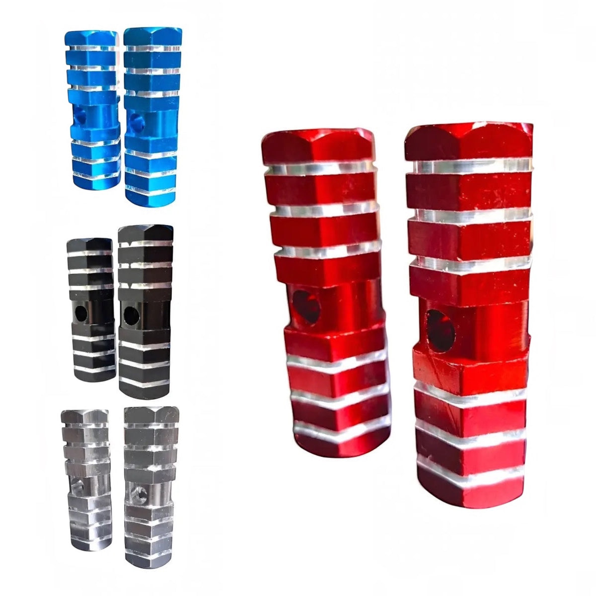 DIABLO ALUMINIO DOBLE ROSCA ⅜ 25 X 70 mm HEXAGONAL ROJO