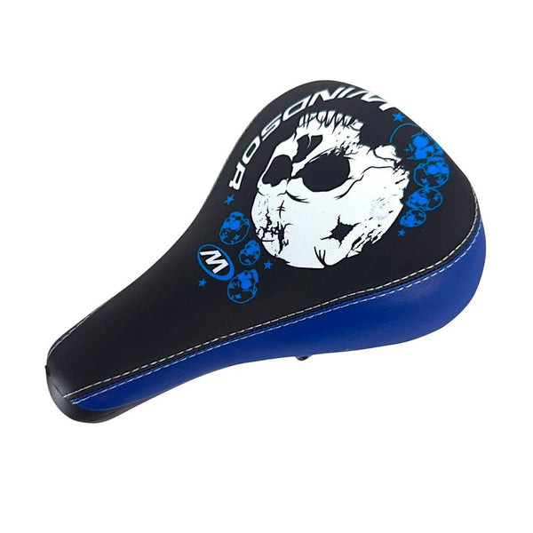 ASIENTO BMX NEGRO AZUL DISEÑO CALAVERA WINDSOR