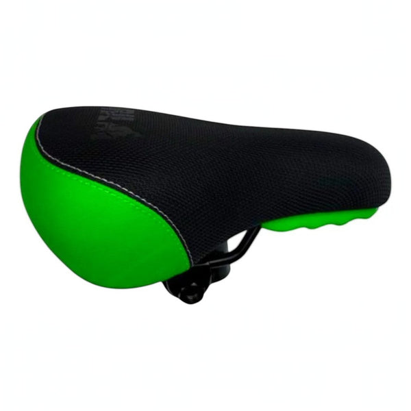 ASIENTO BMX GORILA MOD STRICKER C/LOGO REPUJADO VERDE