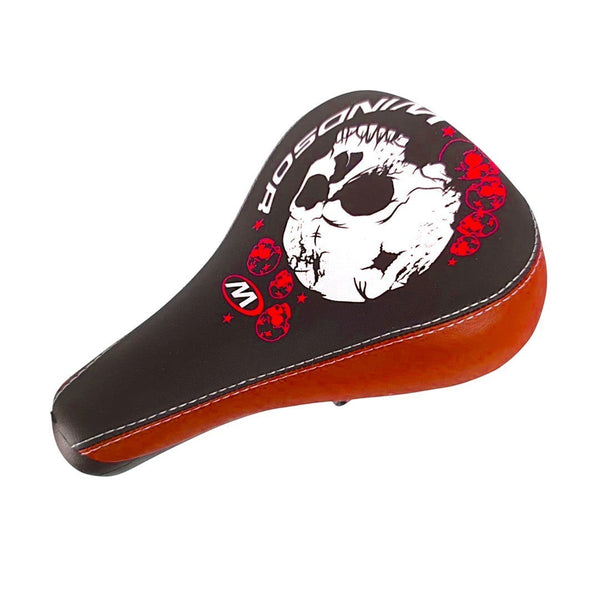 ASIENTO BMX NEGRO ROJO DISEÑO CALAVERA WINDSOR