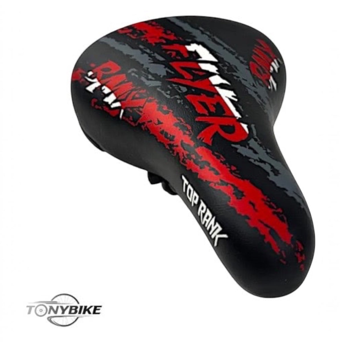 ASIENTO BMX " TOP RANK " MOD. FLYER C/BUMPER ROJO/NEGRO