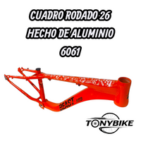 Cuadro Para Stuntbike Beast Modelo Blaze Aluminio Rodado 26 Naranja