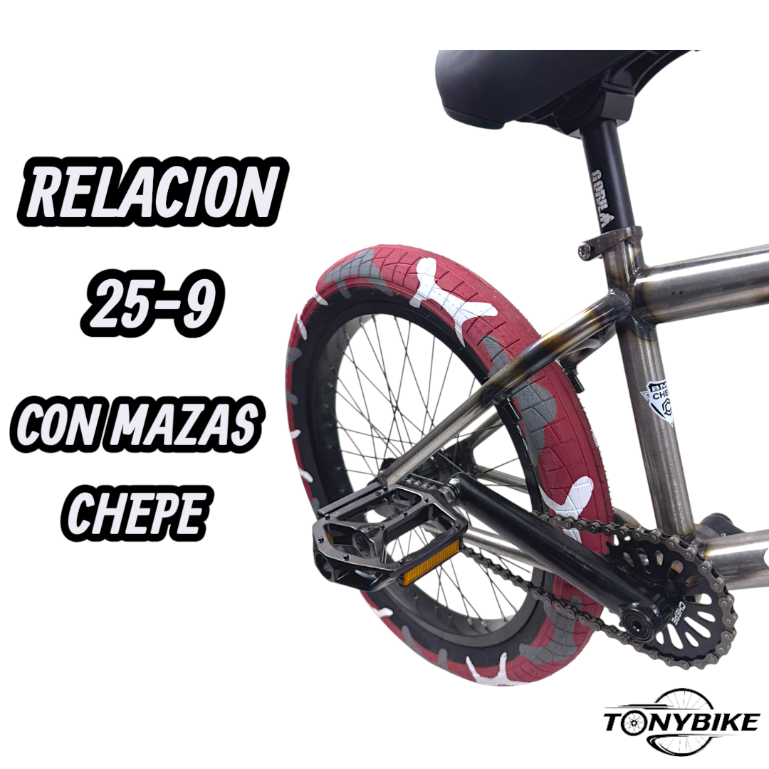 BICICLETA R20 CHEPE JOY RIDER BMX RAW/ROJO CENTRO MID