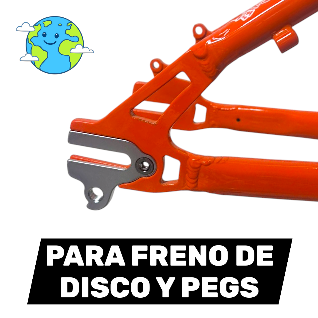 Cuadro Para Stuntbike Beast Modelo Blaze Aluminio Rodado 26 Naranja