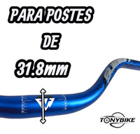Manubrio Triple Altura Summit 31.8x770 Azul