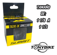 Tazas De Dirección Summit Aluminio Con Balero Sellado 1 1/8-1 1/2