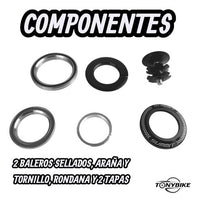 Tazas De Dirección Summit Aluminio Con Balero Sellado 1 1/8-1 1/2