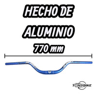 Manubrio Triple Altura Summit 31.8x770 Azul