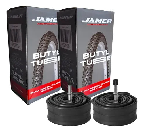 Par De Camara Rodado 27.5 Con Valvula Americana De Butyl