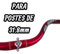 Manubrio Triple Altura Summit 31.8x770 Rojo