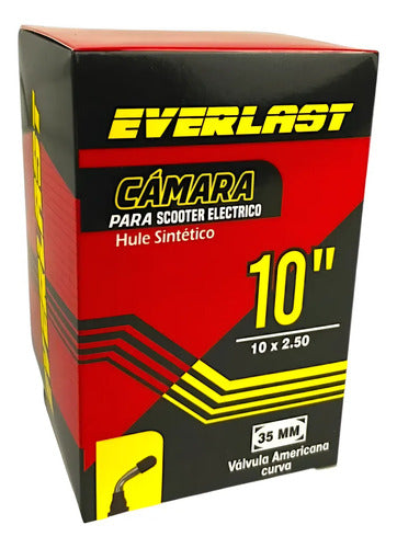 Cámara Para Llanta De 10x2.50  V/curva Scooter Eléctrico
