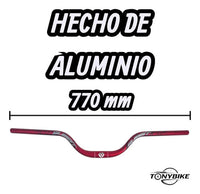 Manubrio Triple Altura Summit 31.8x770 Rojo