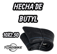 Cámara Para Llanta De 10x2.50  V/curva Scooter Eléctrico