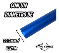 Manubrio Triple Altura Summit 31.8x770 Azul